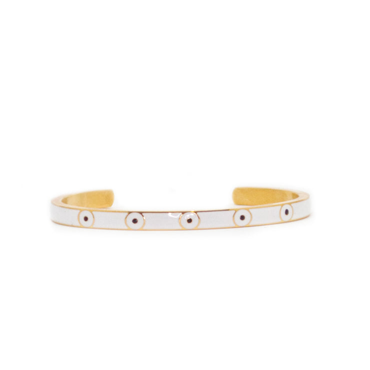 Evil Eye Bracelet Gold and White