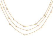 Layered gold necklace set