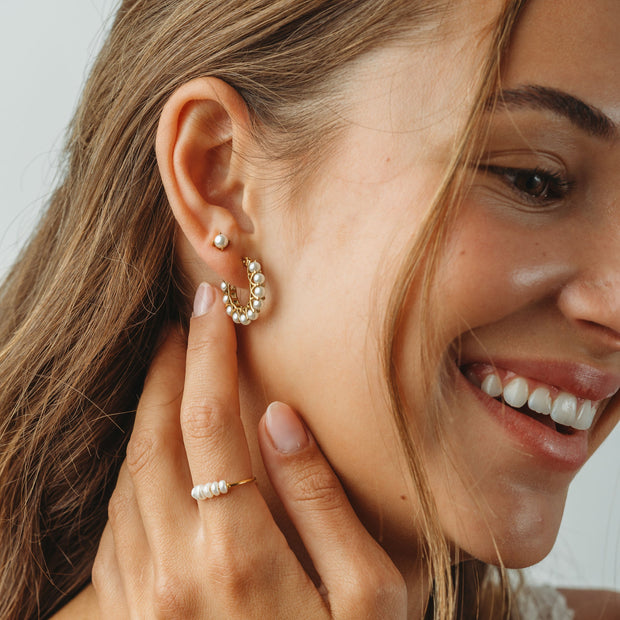 Salted Pearl Studs