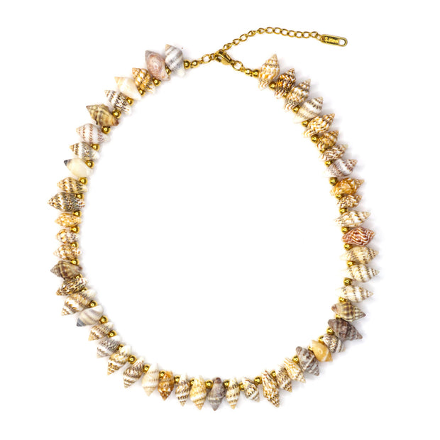 Necklace with seashell charms