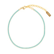 a turquoise tennis anklet bracelet