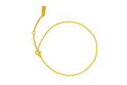 gold beaded chain anklet with 6 different colored beads