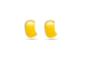 simple gold rounded stud earrings