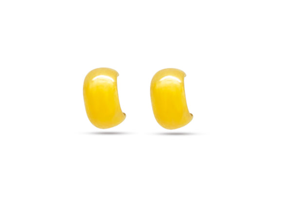 simple gold rounded stud earrings