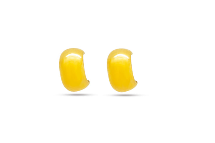 simple gold rounded stud earrings