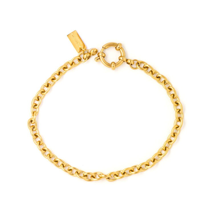 chunky gold link chain bracelet