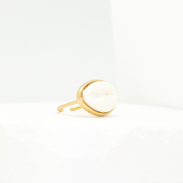 Cowrie Ring ~ Salty Shells