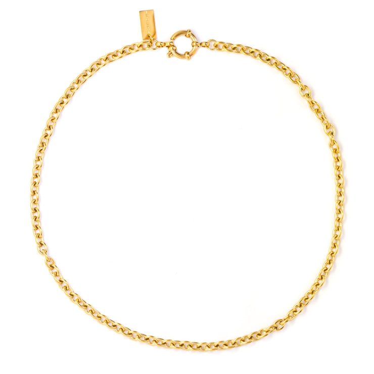 gold link necklace