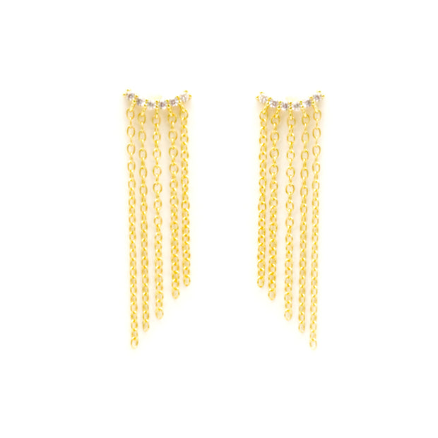 Small stud earrings with a sparkling star design