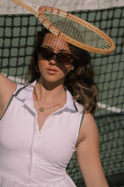 Gold necklace with sun pendant