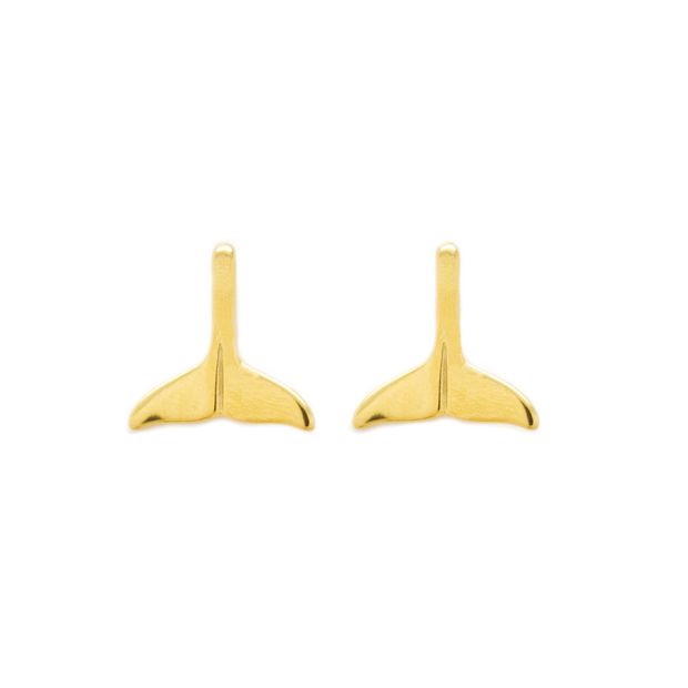 Whale Tail Stud Earrings