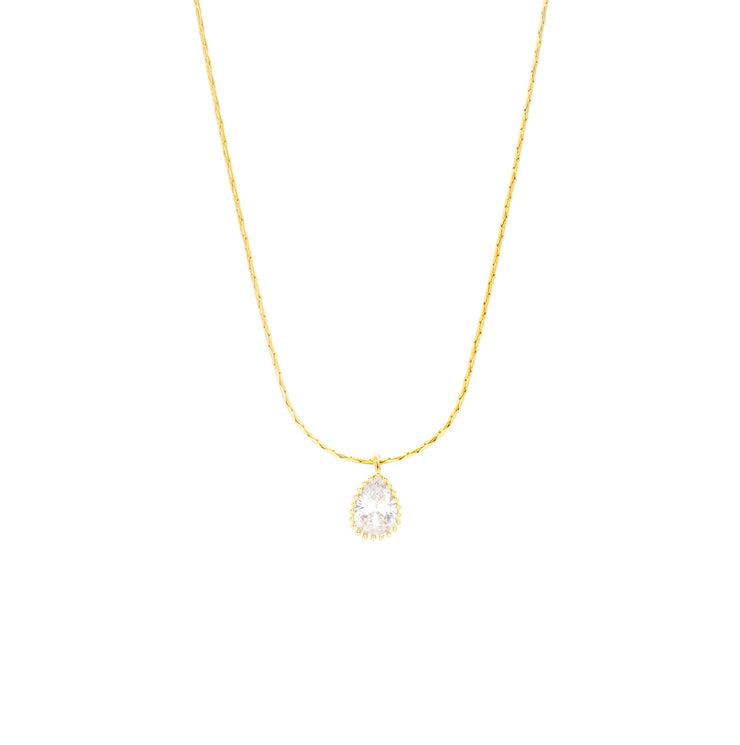 tiny single diamond gold necklace