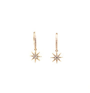 Gold shaped star huggie earrings