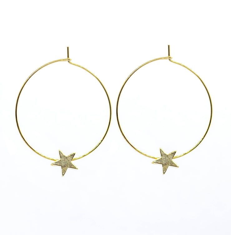 Solid Star Hoops ~ Salty Pendants