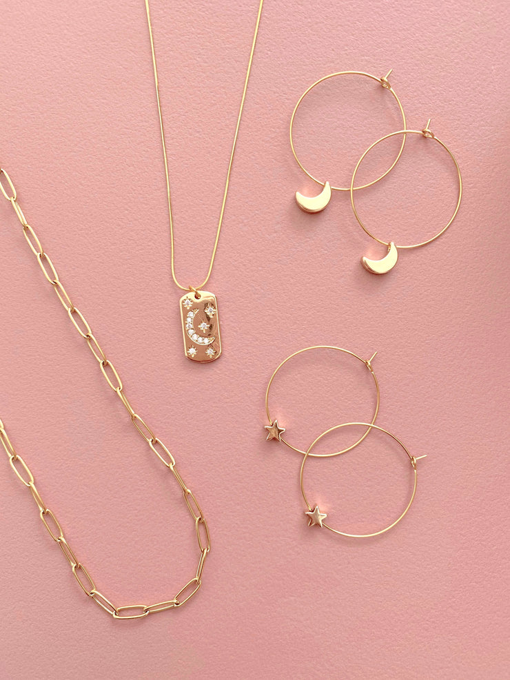 Solid Star Hoops ~ Salty Pendants