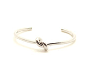 Silver love knot bracelet