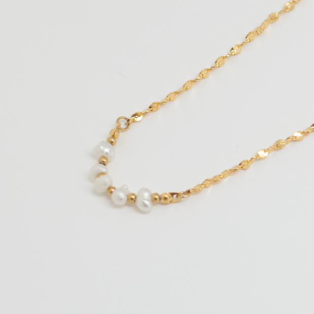 Pearl & Chain Necklace~ Salty Shells