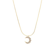 Moon charm necklace