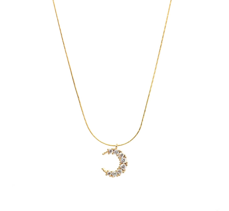 Moon charm necklace