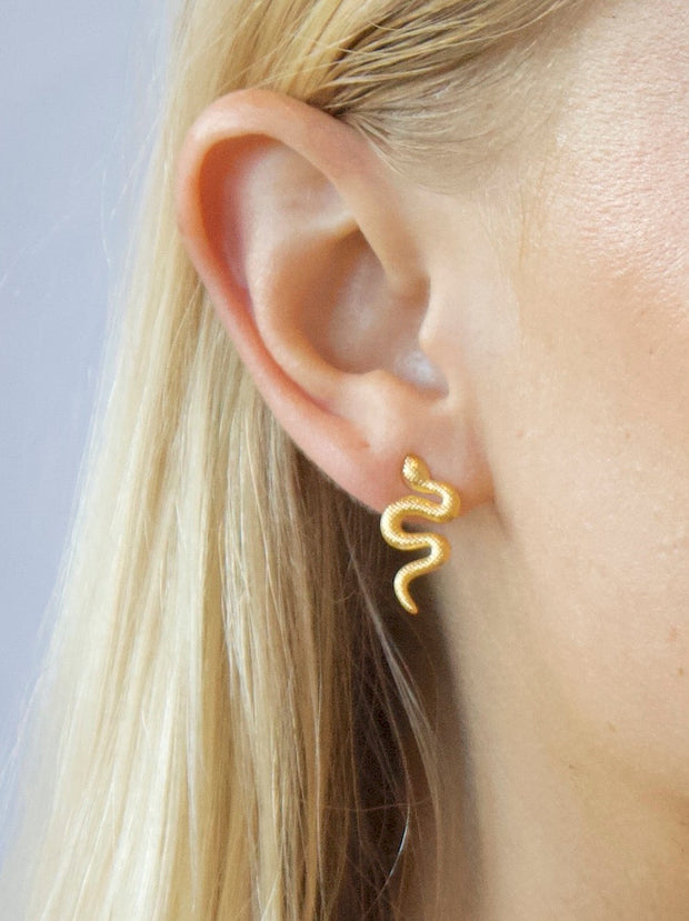 Gold Snake earrings