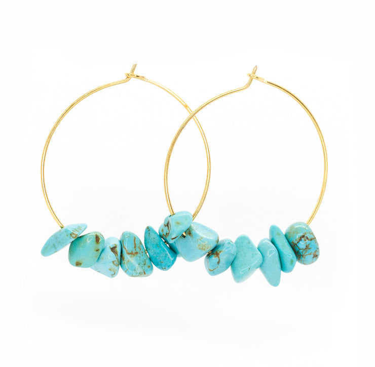 Rock Candy ~ Turquoise Hoops